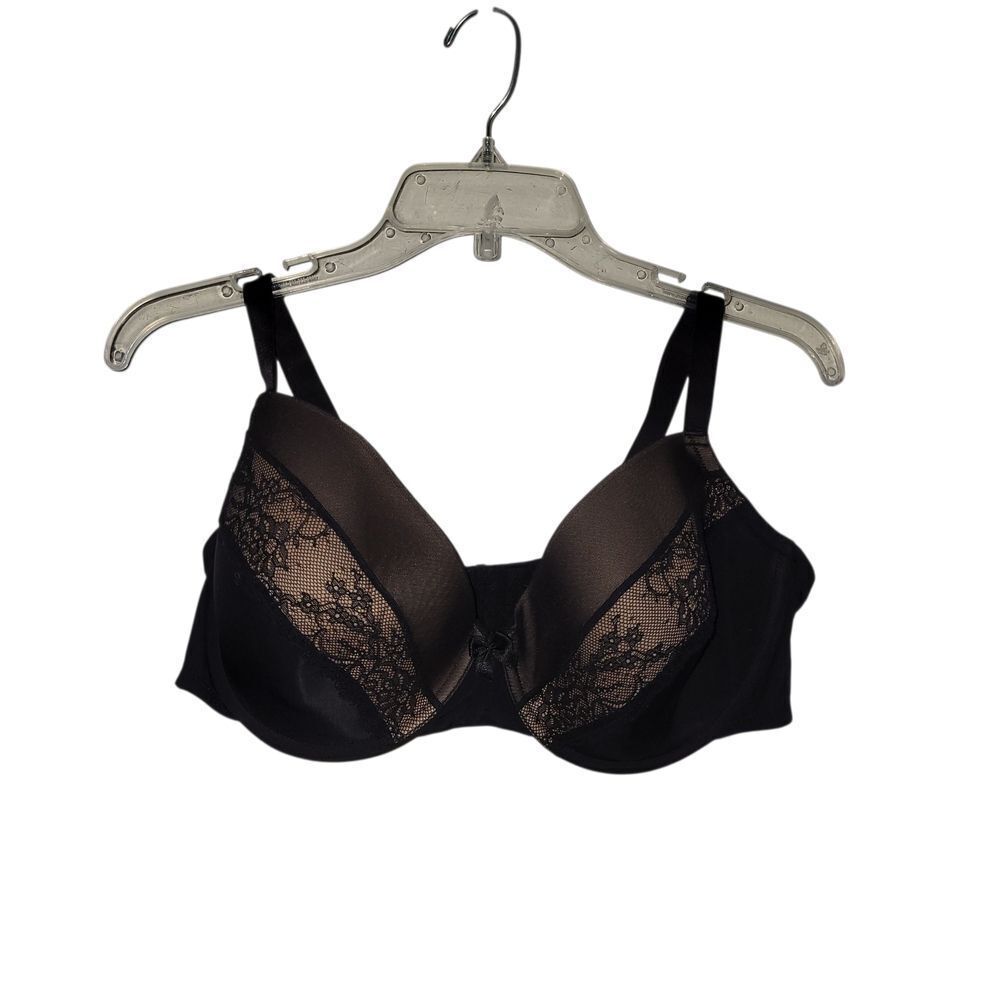 Adore Me Black and Tan Lace Bra Size 40 DD